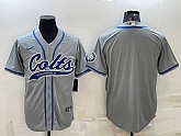 Men's Indianapolis Colts Blank Grey Cool Base Stitched Baseball Jersey,baseball caps,new era cap wholesale,wholesale hats